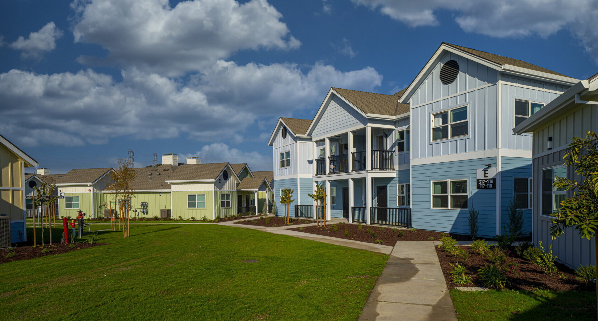 2 floor multi family property for senior citizen. Colors- blue and White